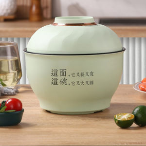 GIIKING หม้อหุงข้าวไฟฟ้าขนาดเล็กมัลติฟังก์ชั่นมาม่ามาพร้อมชามในตัว สะดวกสำหรับรับประทานคนเดียว