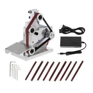 Mini Belt Sander Electric Kni-fe Apex Edge Sharpener Sanding Machine Belts Adapter Polisher Kits 7 Speed Diy Polishing Grinding Machine Power Tools Sander