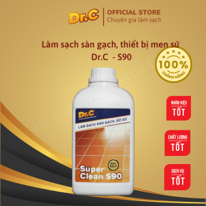 Làm sạch sàn gạch thiết bị men sứ  Tẩy xi măng Vôi vữa  vết bẩn lâu ngày  rêu mốc   Dr.C  S90 Chính hãng  1 lít
