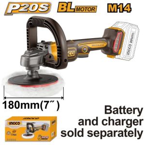 INGCO 20V LI-ION BRUSHLESS ANGLE POLISHER 400-2500RPM APLI2018