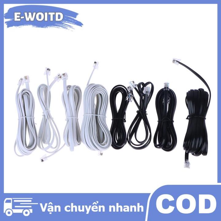 E-WOITD Rj12 6P6C 1 2 3 5m cáp dữ liệu, Nam đến Nam Modular dây dữ liệu ...