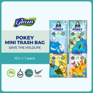 GLEAN - POKEY Car Garbage Bag with String Biodegardable Mini Garbage Bag / Colourful Pet Poop Waste Rubbish Bag / Baby Diaper Travelling Outdoor HIGH QUALITY Portable Leakproof Small Mini desktop plastic garbage bag / Convenient Low Price Mini trash bag