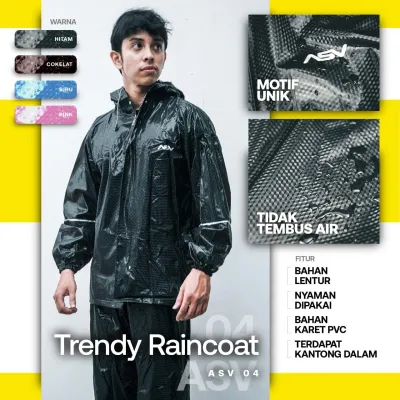 JAS HUJAN BAJU CELANA ASV SERIES 04 COKLAT CARBON SIZE L