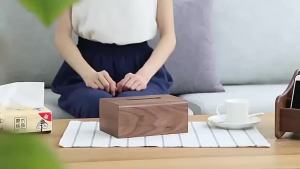 xpkQ Luxury Solid Wood Tissue Boxes Living Room Household Drawer Design Paper Storage Modern Simple Round Edges Home Decor P9M4Y