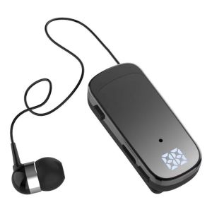 K65 Lavalier Bluetooth 5.2 Business Headset with Mic In-Ear Digital Display Long Range Business Single Ear Headset