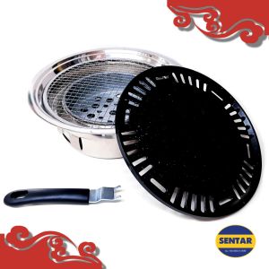 [100% Original] Korean Stainless Steel Charcoal Barbecue Grill Set (35cm)