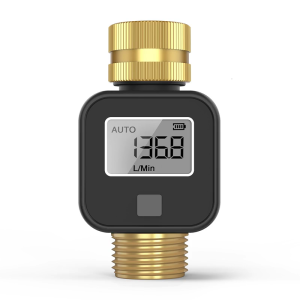 Programmable Electronic Water Flows Meter Real Time LCD Display ABS Water Flows Measurement Device for Home Garden Use