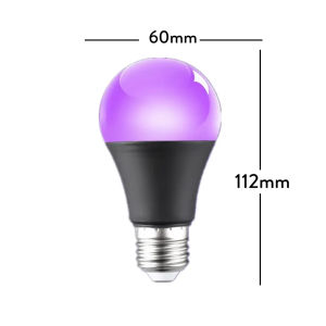 E27 A19 Black Light Led Globe Bulb 9W 9W Globe Fluorescente Dark In Lighting E27 Lamp Lampe Party Home Purple UV 360° AC110V Glow Bulbs Makeup 395NM For Shell The Decor Atmosphere