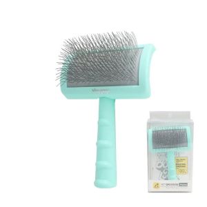 FFBH Arc-shaped Dog Comb Long Needle Undercoat Brush for Tangled Hair Removal Tool BreedGrooming Accessories Cleaning Supplies Q8H3K