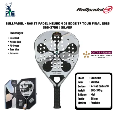 Raket Padel BULLPADEL Neuron 02 Edge TF Tour Final 2025 365-375G Silver