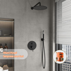 Keran shower Set Kamar Mandi Kelas atas Hotel Rumah yang dipasang di dinding Dengan Panas Dan Dingin Shower Atas Set Keran Tertanam Concealed Shower Set