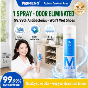 MOMENG Plant-Based Shoe Deodorant 260ml Eliminates Odour & Bacteria Prevents Mould Quick-Dry Formula Safe for All Shoes Fresh Natural Scent Ideal for Humid