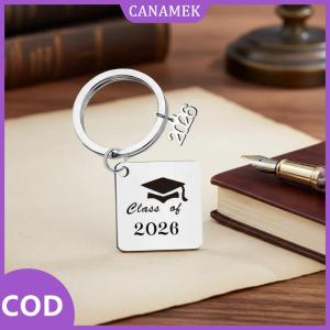 CANAMEK✨ 2026 Tốt Nghiệp Keychain Thép Không Gỉ Bền Mặt Dây Chuyền Đầy Cảm hứng Quà Tặng Cho Sinh Viên Mốc