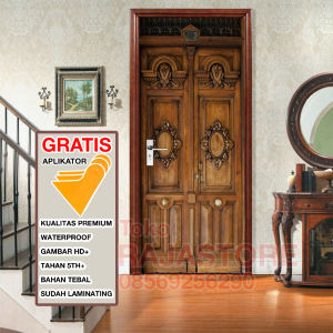 [FREE KAPE] STIKER PINTU / Stiker Pintu Kamar Tidur / Stiker Pintu Kaca / Stiker Dinding / Stiker Pintu Kamar Mandi 3D Anti Air / Stiker Pintu Rumah / Stiker Pintu Custom / Stiker Pintu Kayu / Stiker Pintu Minimalis / Desain 3D Realistic Door Retro AR
