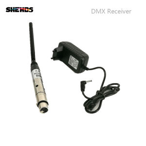SHEHDS DMX512 Wireless Receiver or Transmitter 300m Controller Portable 2.4G ISM Wireless for Party DJ Show Club Disco KTV Stage Light Lighting Fixture with Antenna