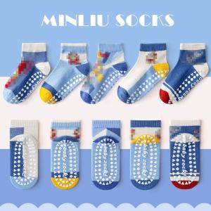 227childrens socks Ultraman summer non-slip dispensing room socks boy girl thin mesh breathable cartoon boat Socks