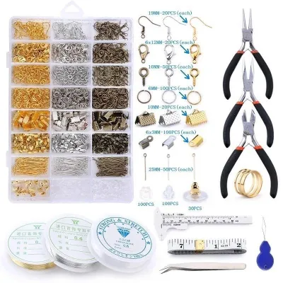 Jewelry Findings Kits DIY Accessory Material Set Box Jewelry Making Supplies Kit with Tools or DIY Bracelet Making Kit