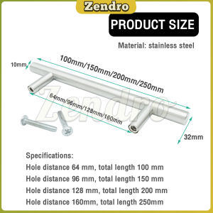 ZEO Stainless Steel Cabinet Drawer Handle Wardrobe Cabinet Handles Kitchen Handle