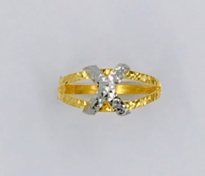 MJ Jewellery 916/22K Gold X Ring C84