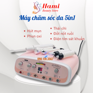 Máy Chăm Sóc Da Đa Năng 5in1 mẫu mới M-2897( Thải Chì Hút Mụn Điện Tím Sát Khuẩ Đốt Nốt Ruồi Phun Oxi)