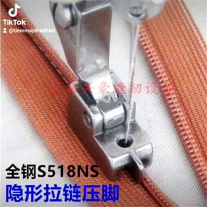 Chân vịt tra dây kéo giọt lệ dùng cho máy Công Nghiệp 1 kim (Chân vịt tra khóa giọt nước)