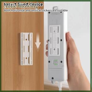 Aolie Wall-Mounted Plug Fixer Sticker Punch-free Home Self-Adhesive Socket Fixer Cable Wire Organizer Power Strip Holder