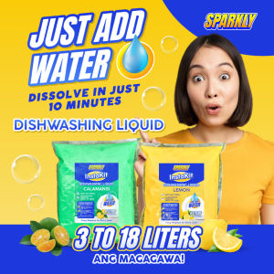 Sparkly INSTAKIT DIY Dishwashing Liquid Kit (3L - 18 Liters Yield) - JUST ADD WATER with ANTIBAC