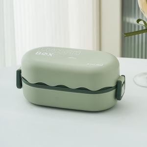 NEW KOTAK MAKAN LAPISAN GANDA /LUNCHBOX FREE SENDOK 850ML KOTAK MAKAN BEAUTY