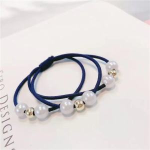 Headband Hair Rope Simple Hair Tie Hair Rope Colorful Balls Pendant Pearl Flowers Women Hair Bands Elastic Rubber Bands