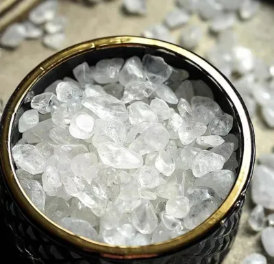 【500gram AAA HIGH GRADE】 natural clear quartz crystal gravel for cleansing水晶能量消磁石 水晶碎石 Natural Crystal Degaussing Stone