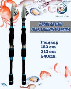 Phoenix Land Joran Antena Carbon Premium Fiber Spinning Fishing Rod Max Drag 10kg Baitcasting Fishing Rod 1.8m 2.40m Fishing Pole