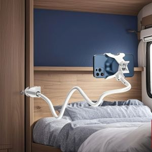 NEXTYOO 360 Rotating Lazy Phone Holder Universal Flexible Bed Desktop Mount Bracket with Handle Desktop Phone Clip