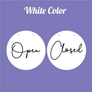 Open close Sign - open closed signage (Free suction + Metal chain)