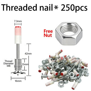Threaded Nail for Nail Gun Mini M8 Thread Integrated Nail Gun Nail Threaded Nail Expansion Cannon Nail