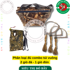 Combo 7 món bẫy gà rừng ( Giò gà + cắm + xích chân + túi bổi )