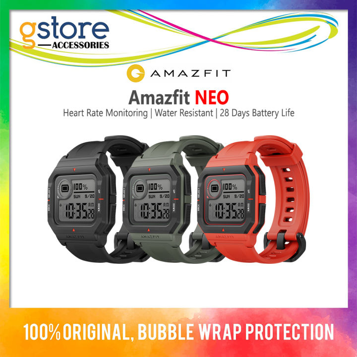 Amazfit Neo Smartwatch (Heart Rate, Water Resistant, Step Count ...