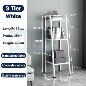 SUNNY 3/4Tier Metal Rack Organizer Shelf Layer Bookshelf Rack Storage Rack Books Shelves Organizer Rack For Living Room