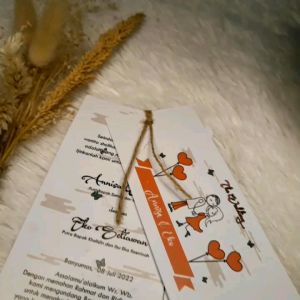 [100PCS] Undangan Pernikahan Mewah Model Hangtag Terbaru Viral Murah