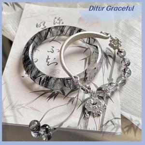 Ditur 2ชิ้นสร้อยข้อมือสไตล์จีนสวยงามสำหรับผู้หญิงผู้หญิงสร้อยข้อมืออเนกประสงค์สไตล์โบราณเครื่องประดับของขวัญเครื่องประดับ