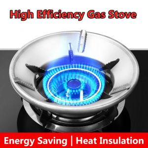 OWTWO เครื่องมือในครัว ฉนวนกันความร้อน รวบรวมไฟ ฝาครอบประหยัดพลังงาน Brack Wind Shield เตาแก๊ส ที่ใส่หม้อ