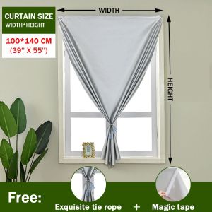 WEICEE Curtain Punch-Free Blackout Curtain For Window Anti-UV 100% Sound Insulation Sun Protection Kurtina