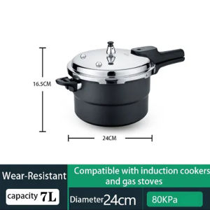 Pressure Cooker 7L Domestic Gas Aluminum Alloy Pressure Cooker Multi-Function Non-Stick Cooker pressure cooker induction Capable Of Steaming Stewing Boiling And Fast Cooking Anti Scald Handle Safety Valve