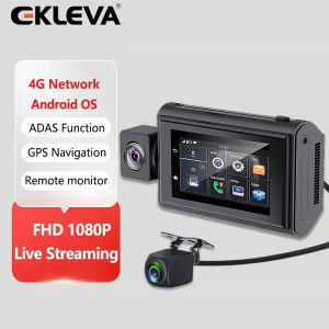 EKLEVA 4G Android 10.0 RAM+ROM 2+32GB DVR Remote parking monitor 3Touch dash cam adas wifi dual lens 2WAY talk live streaming on car ASSIST app