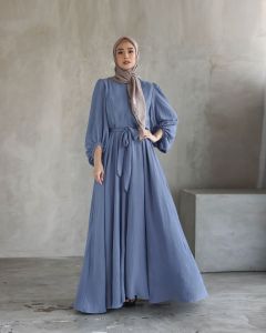 Gamis crinkle Premium Wanita Model Terbaru / Gamis Lebaran Modern Kekinian / Gamis Polos Mewah