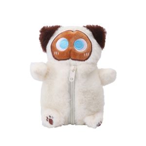 IDEAL Large Capacity Plush Pencil Case Multi-Functional Super Soft Plush Pencil Bags Doll Big-Eyed Cat Stationery Storage Bag School