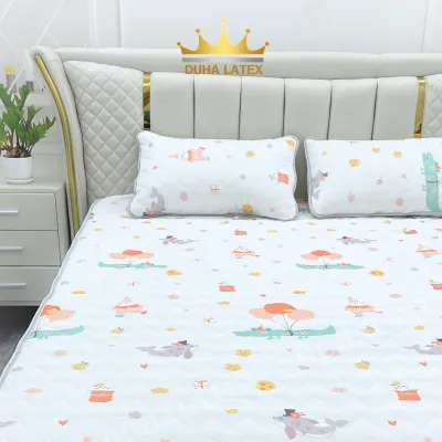 Chiếu Điều Hòa Vải Tencel mát mẻ kháng khuẩn không mùi hôi cao su giảm nhiệt 4 đến 6 độ C