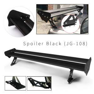 CPO  (134cm) JG-108 Aluminum Adjustable Double Deck Racing Rear Trunk Spoiler Black (#6700)
