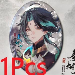 Game  Xiao Vigilant Yaksha Oval Anime badge Brooch Pin Cosplay Badge Accessories For Clothes Backpack Decoration gift