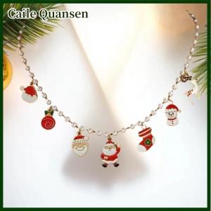 Caile สร้อยคอปาร์ตี้ออกแบบธีมคริสต์มาสการ์ตูนน่ารักสำหรับผู้หญิงเครื่องประดับเครื่องประดับของขวัญ