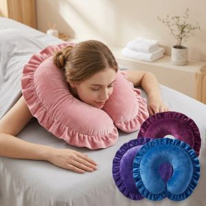 Spa Face Down Massage Pillow Removable Cover Washable Reusable U Shaped Neck Pillow Soft Foam Travel Neck Support Cushion